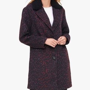 Levi's purple cheetah coat